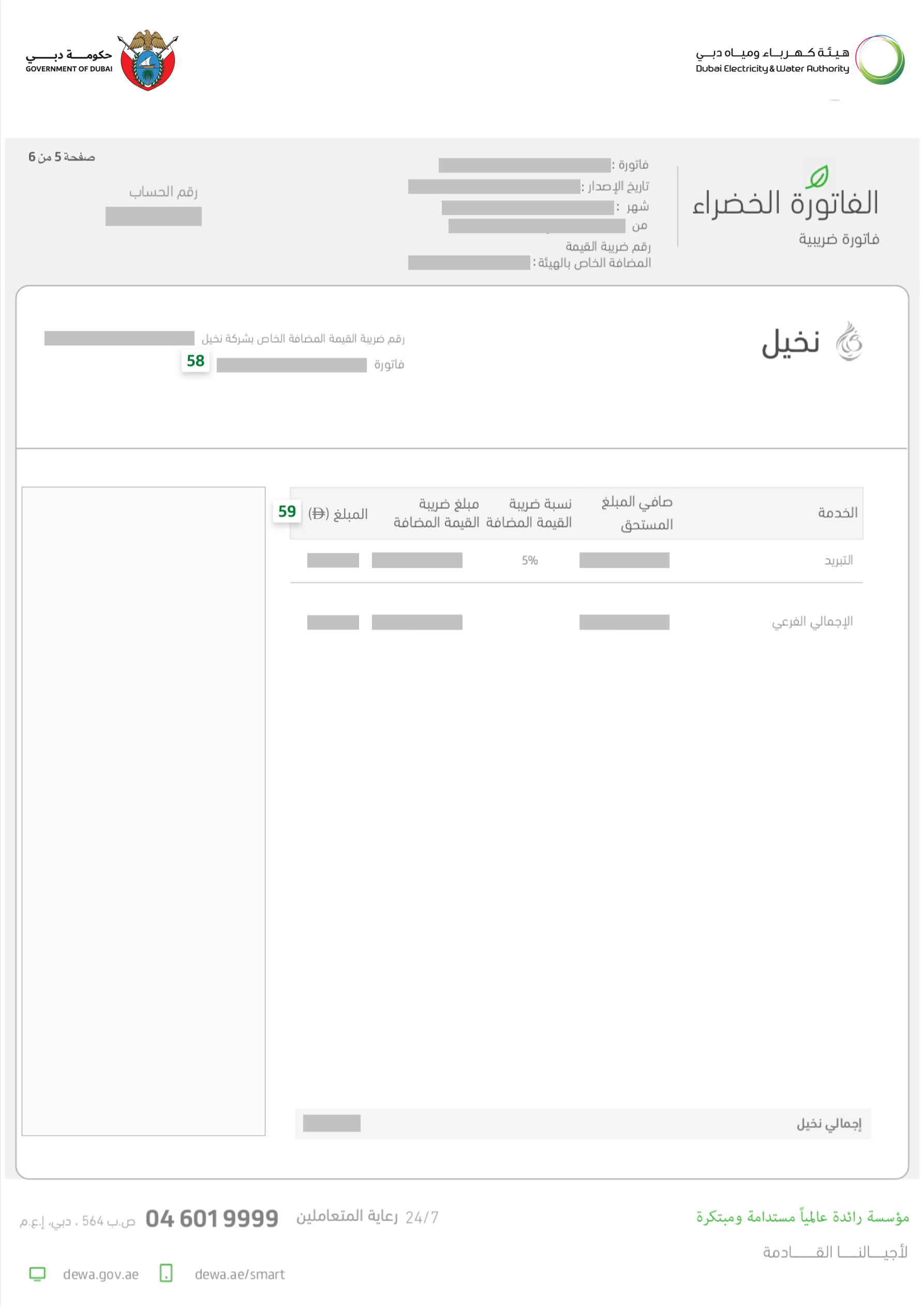 الفاتورة الخضراء