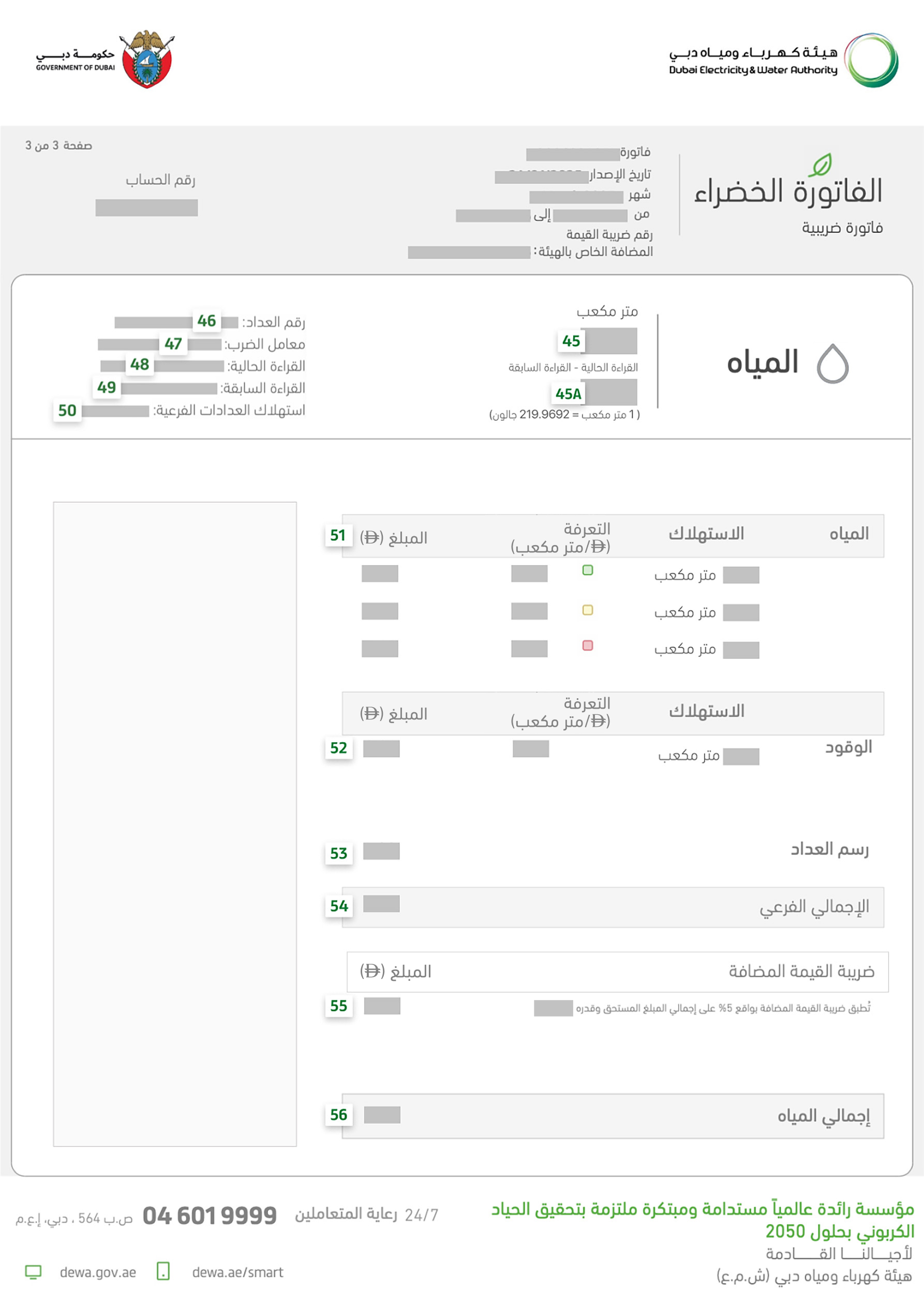 الفاتورة الخضراء