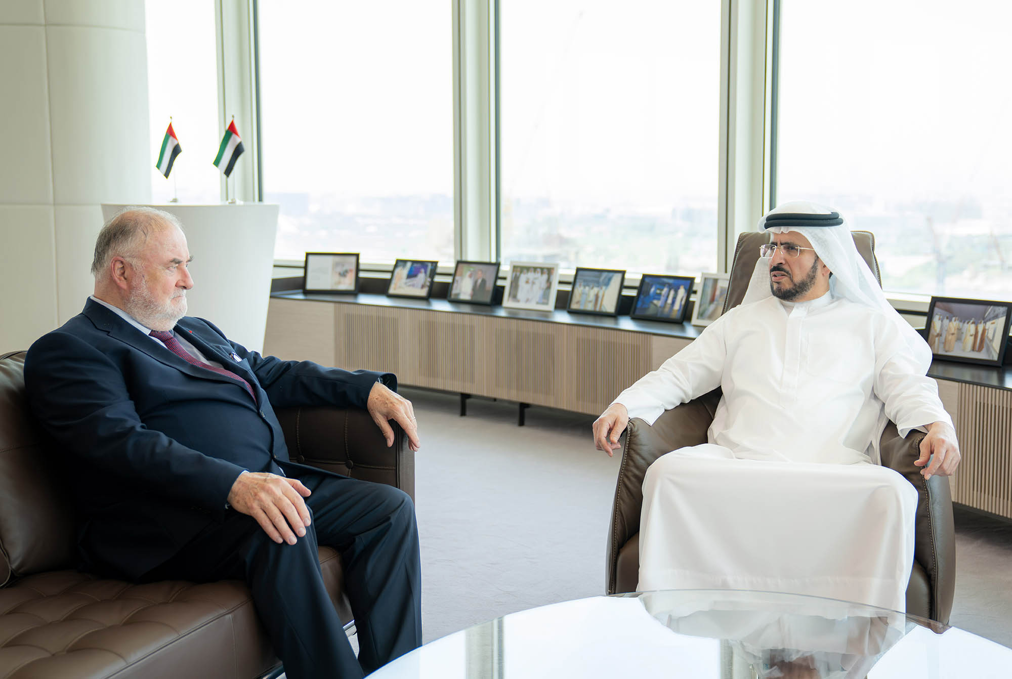 HE Saeed Mohammed Al Tayer meets President of the World Water Council to strengthen cooperation 