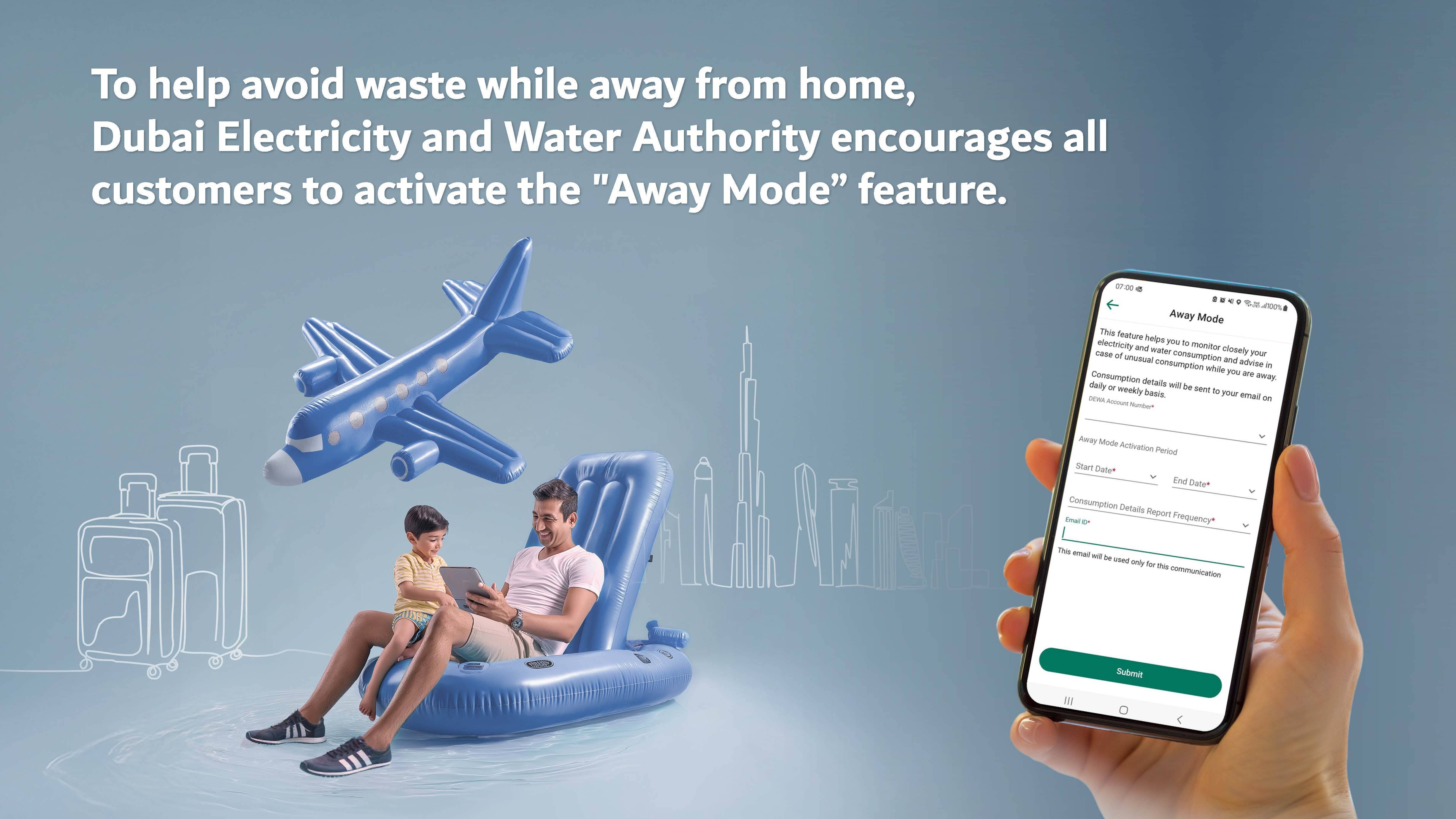 DEWA encourages travellers to activate ‘Away Mode’ for smart water, energy use this summer 